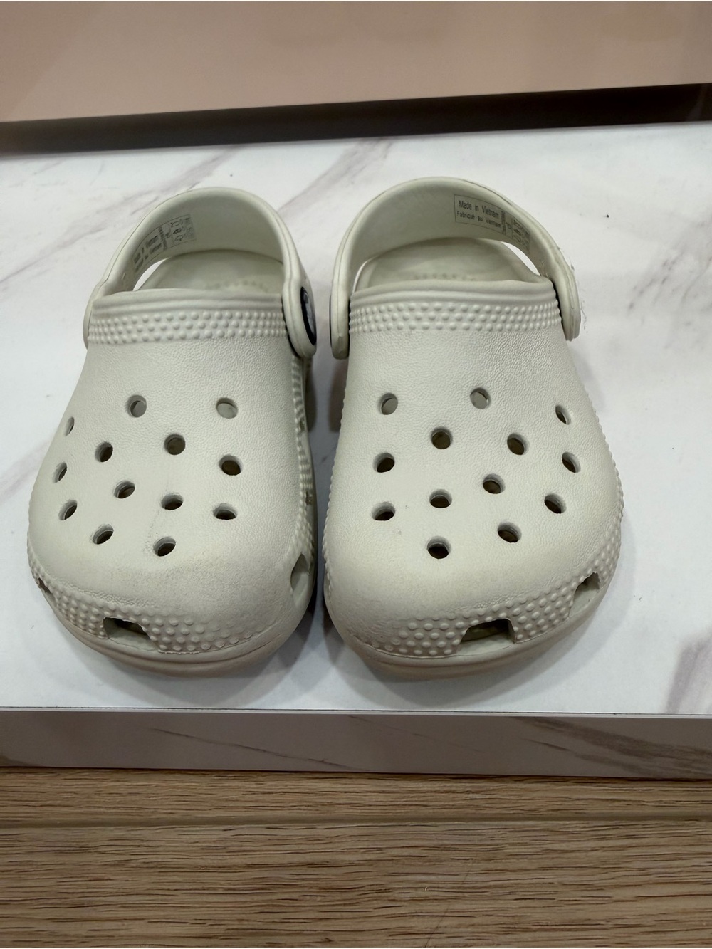 CROCS Kids White Clog Sandals with Vent Holes